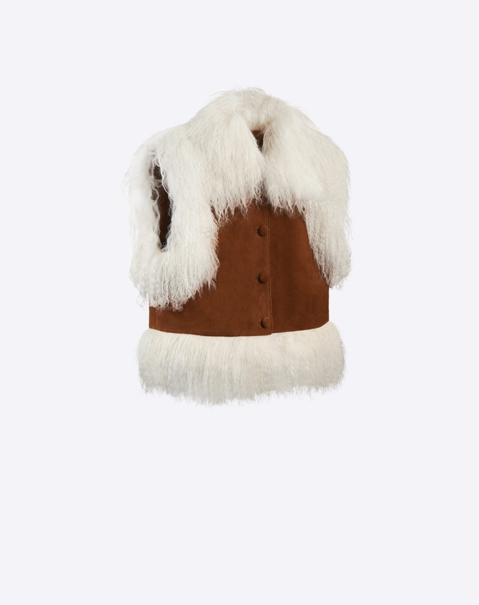 Rafaela Mongolian Fur Vest