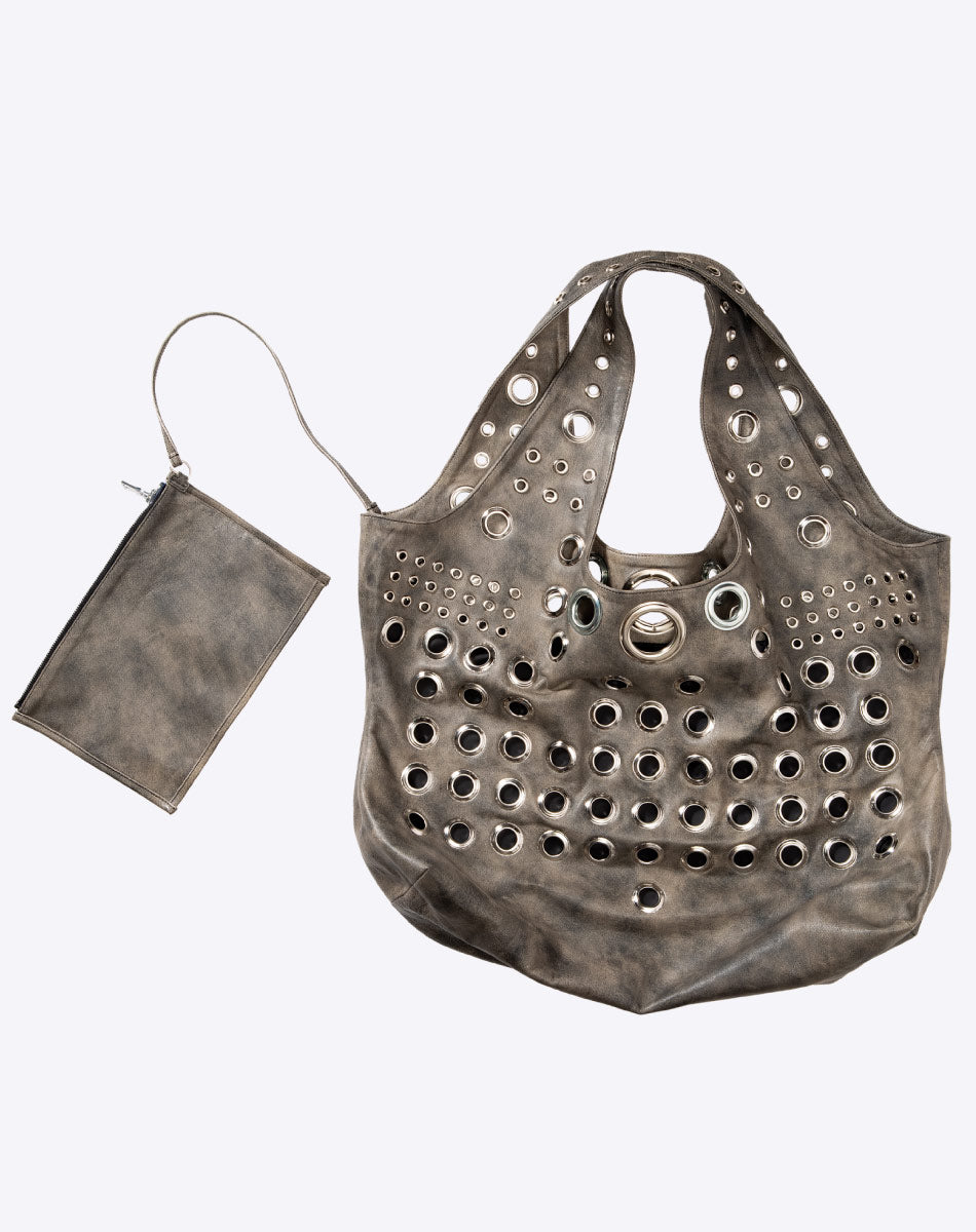 Sky Leather Tote-Bag