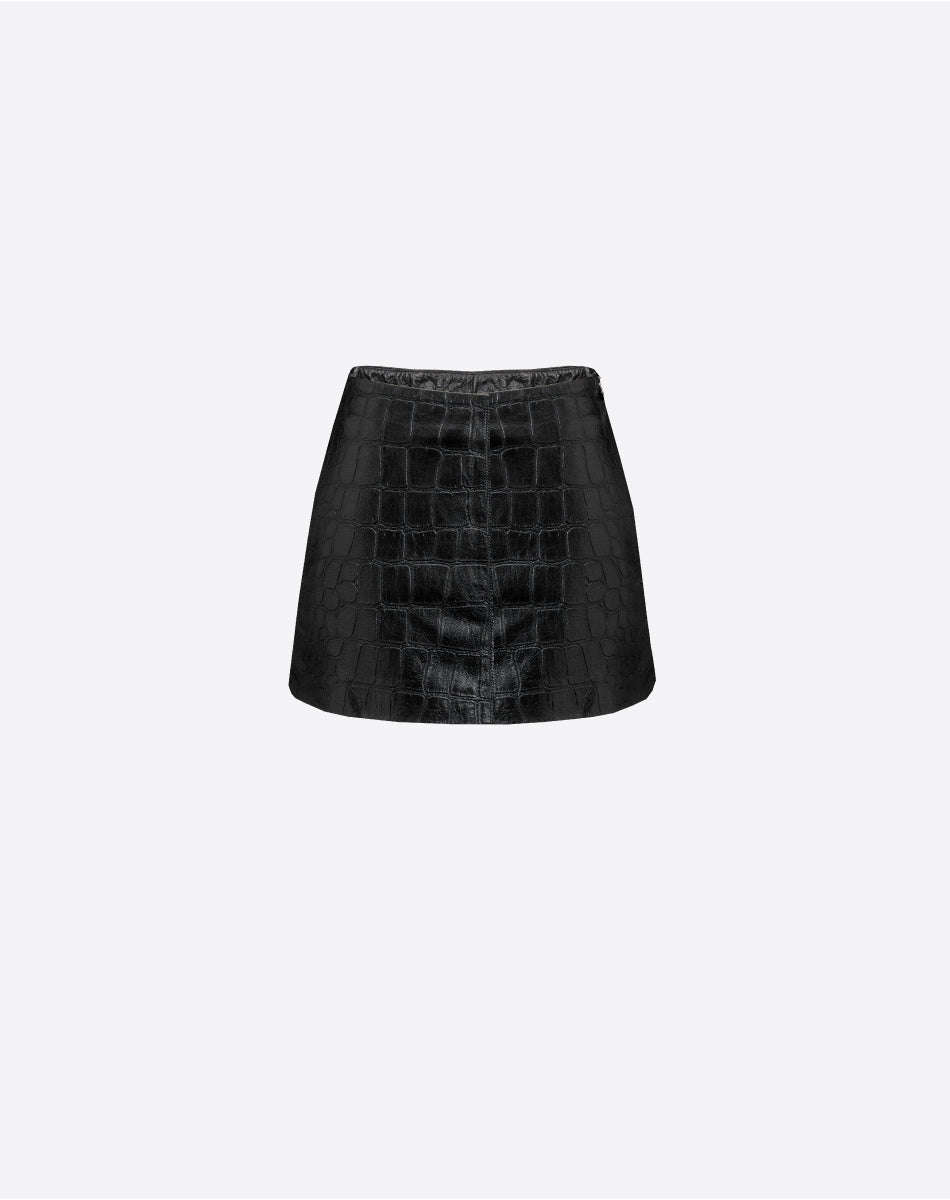 Tecovas Leather Mini Skirt