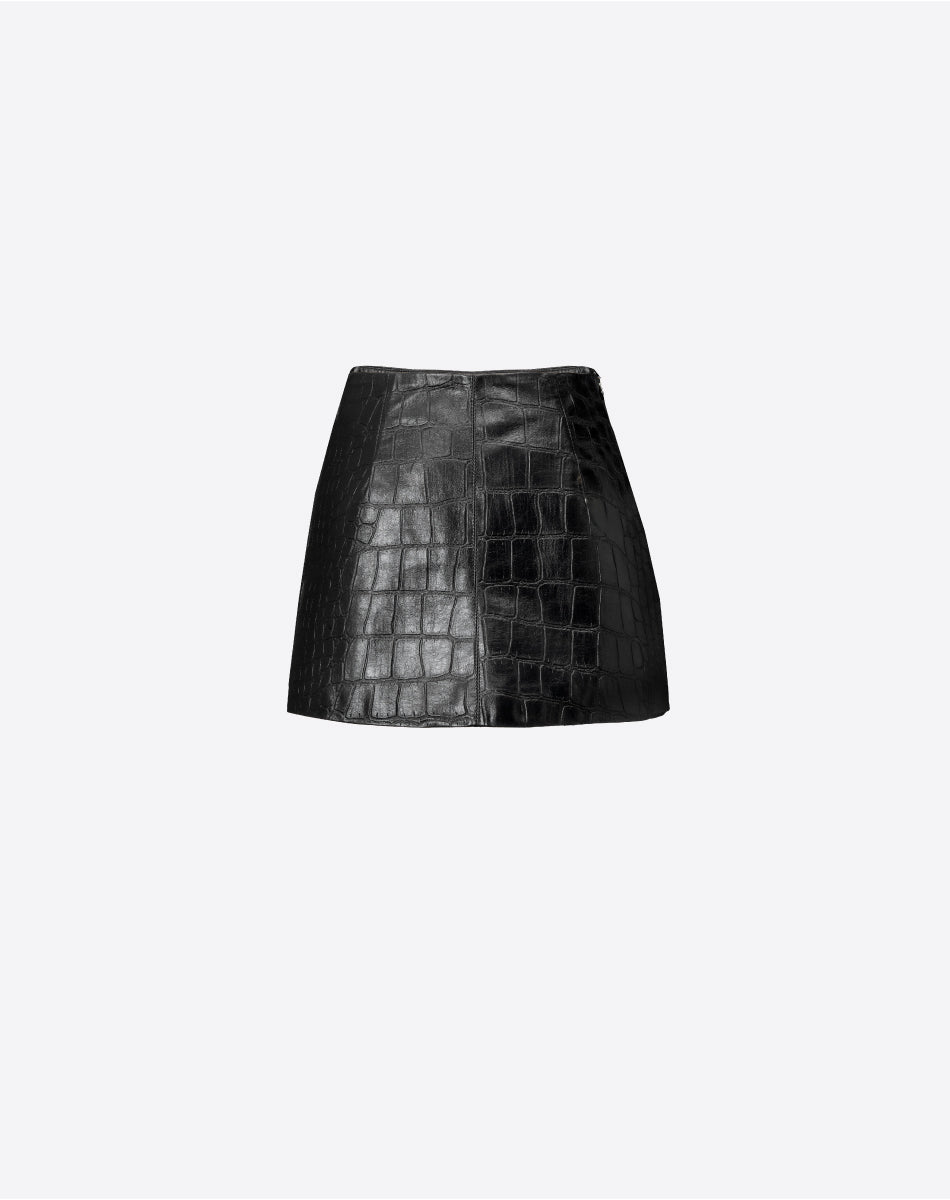 Tecovas Leather Mini Skirt