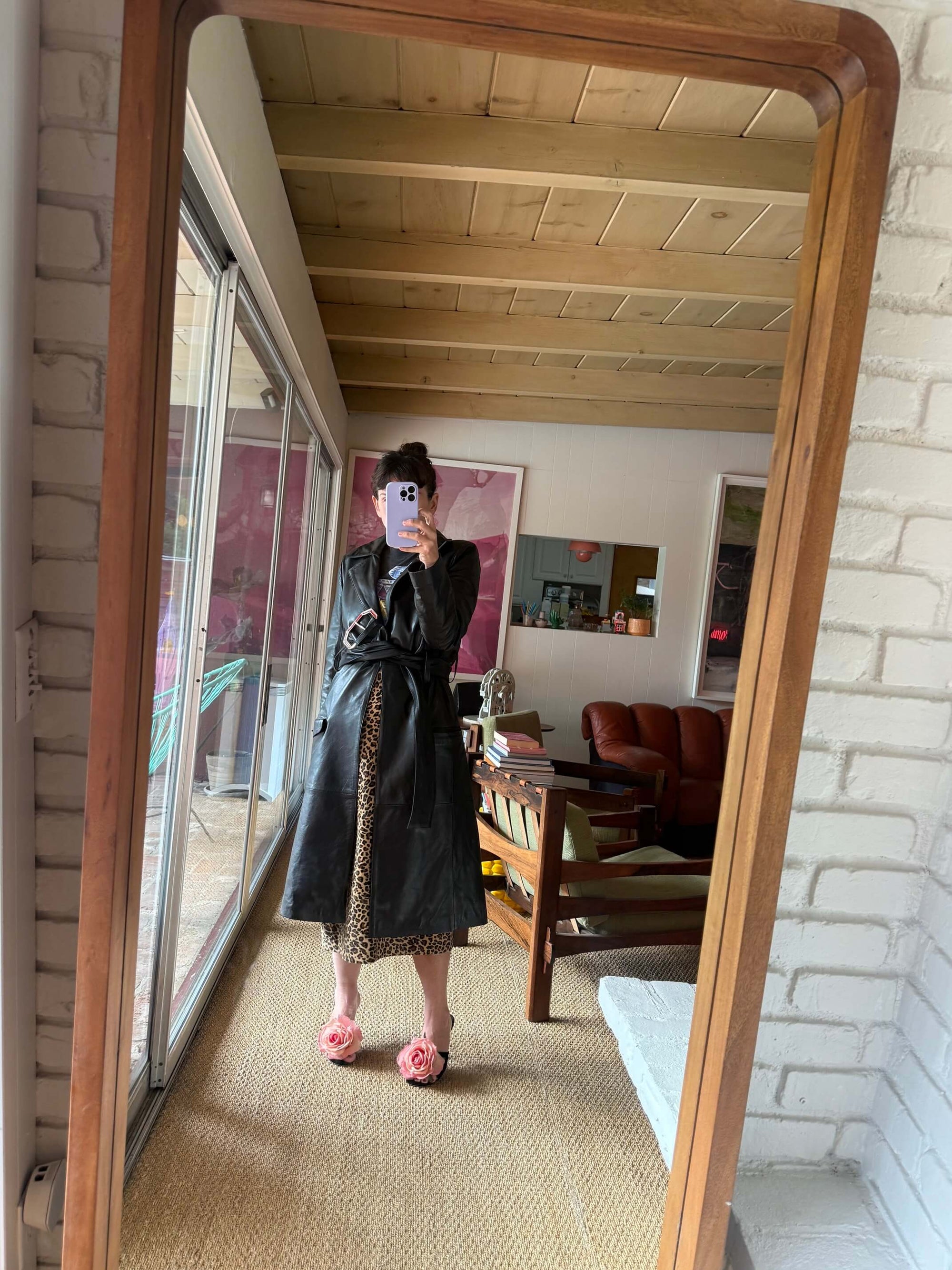 Diana Leather Trench Coat
